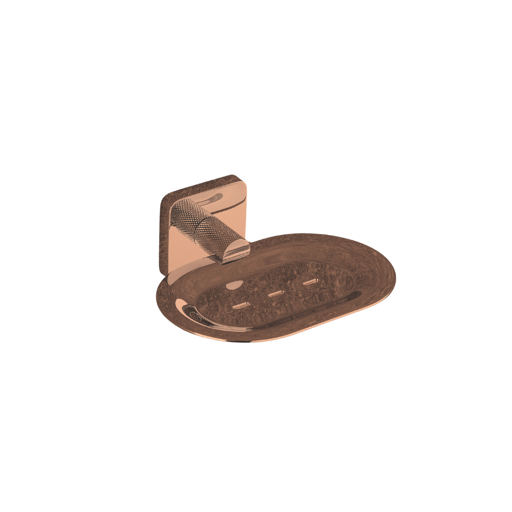 Soap Dish Brass CRYSTAL Rose Gold