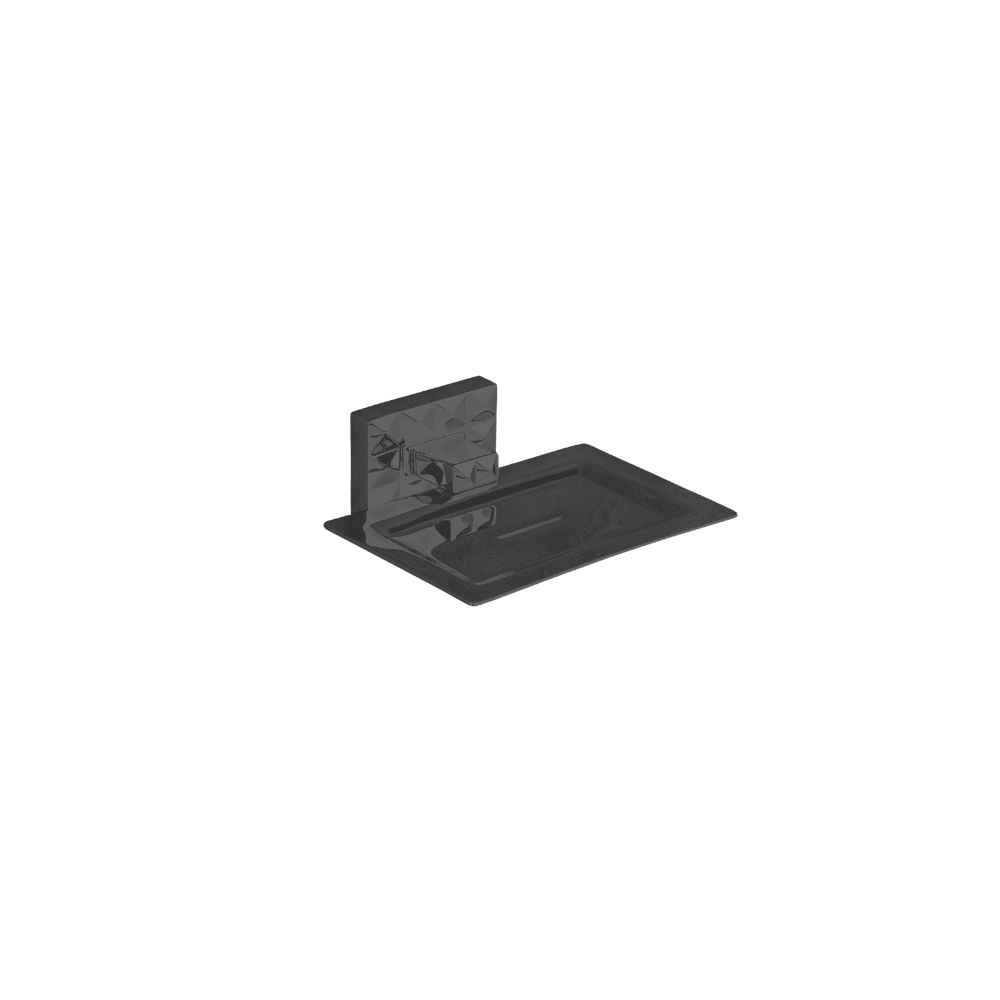 Soap Dish Glass CRYSTAL Matt Black