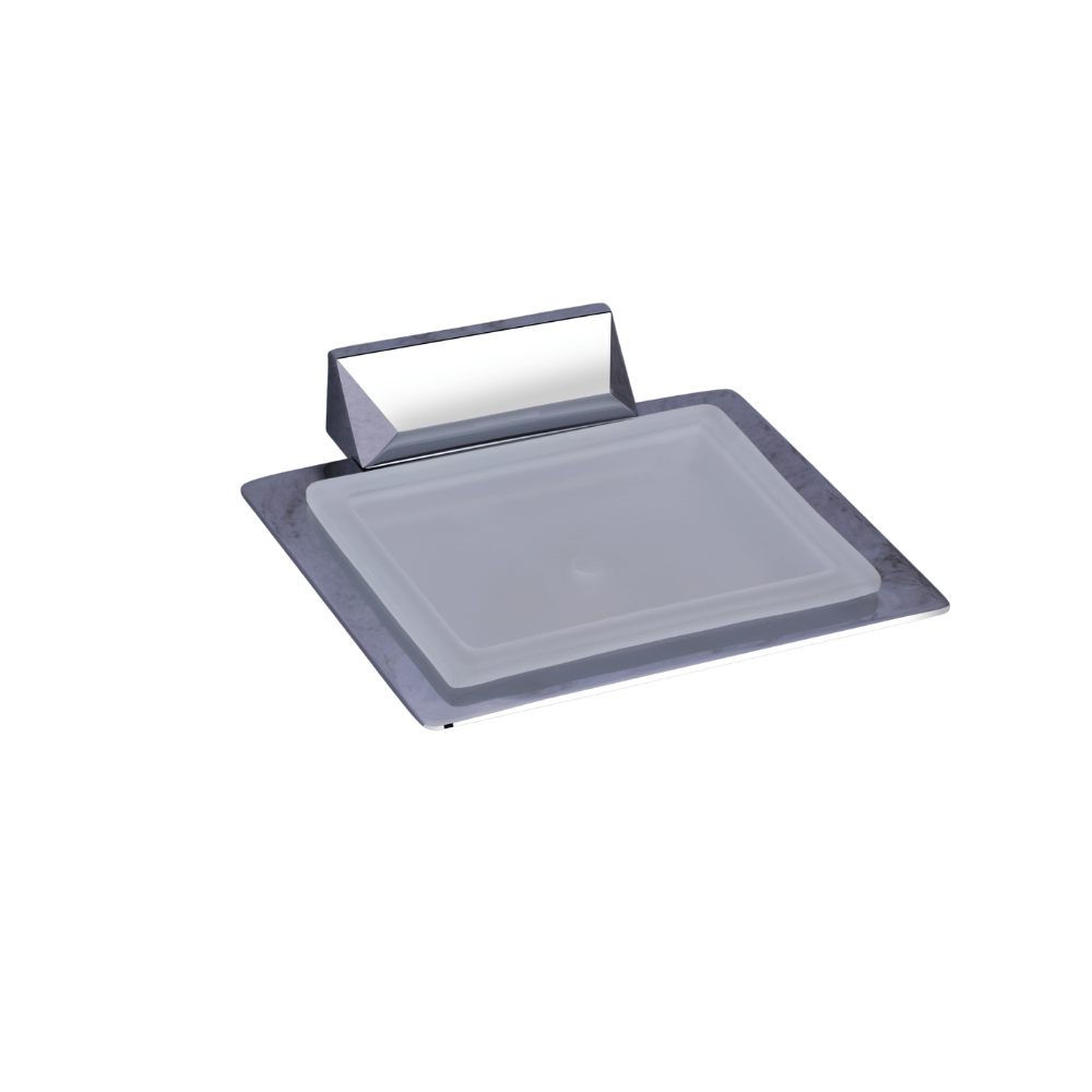 Soap Dish Glass Steria Chrome